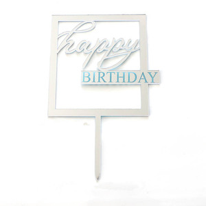 In vendita buon compleanno acrilico torta decorazione forniture d'oro buon compleanno <span class=keywords><strong>a</strong></span> voi per la tavola decorazione torta Toppers - Product Image 6
