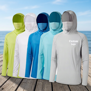 UPF 50 Fishing <b>UV</b> <b>Hoodie</b> Lightweight Breathable Unisex Sun <b>Protection</b> Polyester/Nylon Quick Dry Jersey Apparel - Product Image 3