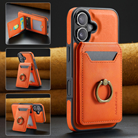 Étui de téléphone détachable avec porte-cartes et protection à 360° °   Support de téléphone, blocage RFID, compatible avec la recharge sans fil pour iPhone 16 Plus