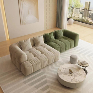 KHÁCH SẠN đồ nội thất nhà phòng khách sofa nhung hiện đại sofa cắt thiết kế hiện đại mềm mại thoải mái màu sắc kết hợp sofa vải - Product Image 3