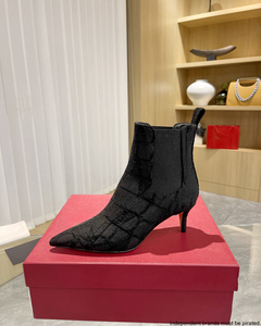 Nouvelle Arrivée Bottes Mi-Mollet en Cuir Sexy à Bout Pointu et Talon Aiguille avec Brides Croisées pour Femmes Grandes Tailles - Product Image 5