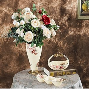 Panier de fruits floraux en or écologique de haute qualité petit panier de présentation en <span class=keywords><strong>porcelaine</strong></span> pour décor de table de cuisine - Product Image 6
