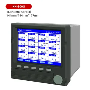 Hochwertiger OEM 220V 120V 5,6 ''Digitaler Temperatur rekorder Papier loser RS232-Datenlogger mit 8-Eingangs-USB-Daten