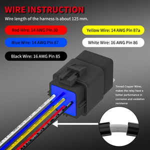 רכב ממסר חשמלי אוטומטי רכב ממסר חשמלי 12v 40a 5pin jd1914 ממסר עמיד למים מעוררים נחושת spdt - Product Image 4