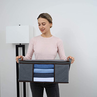 Armoire carrée moderne suspendue sous le lit, anti-poussière, pliable, rangement pratique pour couettes, vêtements, organisation quotidienne de la chambre personnalisée