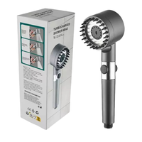 Robinet de Baignoire ABS Haute Technologie, Fini Chrome, Douchette Puissante Pressurisée, Filtre à Ions Négatifs, Jet Pluie Douce, Massage Poli