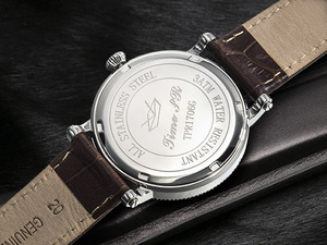 Wholesale Custom logo High Quality Luxury Quartz Multi Function <strong>Moon</strong> Phase <strong>Face</strong> 316L Stainless Steel <strong>Watch</strong> for Couple <strong>Watch</strong> - Product Image 4