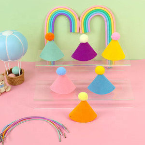 Mini chapeau de fête en forme de cône, petit bonnet d'anniversaire, petite coiffe en <span class=keywords><strong>papier</strong></span>, décoration festive pour enfants, fournitures de fête - Product Image 2