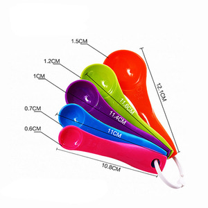 Hot Selling 5 Stück Kochgeschirr Küchen helfer Backwerk zeug Buntes Mini-Messlöffel-<span class=keywords><strong>Set</strong></span> zum Kochen - Product Image 1