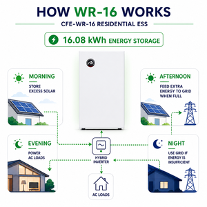Système de stockage d'énergie résidentiel 16 kWh LiFePO4 51,2 V 314 Ah pour <span class=keywords><strong>Pylontech</strong></span> Growatt Victron <span class=keywords><strong>Goodwe</strong></span> SMA Solis - Product Image 4