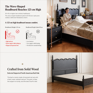Lit double king size en bois massif de style <span class=keywords><strong>nordique</strong></span> moderne avec support en bois de pin de Nouvelle-Zélande et chêne rouge pour mobilier de chambre - Product Image 4