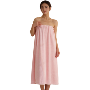 Pink Plaid Microfiber Shower Skirt Set, Quick Dry Spa <strong>Wrap</strong> <strong>Towel</strong> for Women Girls Dorm Home - Product Image 1