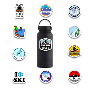 50 pièces neige aller <span class=keywords><strong>Ski</strong></span> personnalisé PVC autocollants 3D Graffiti ordinateur portable Skateboard guitare Pegatinas jet d'encre étanche hiver <span class=keywords><strong>autocollant</strong></span> - Product Image 4