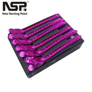 Outils <span class=keywords><strong>de</strong></span> salon <span class=keywords><strong>de</strong></span> <span class=keywords><strong>coiffure</strong></span> pince à cheveux spéciale <span class=keywords><strong>de</strong></span> coiffeur frange en forme <span class=keywords><strong>de</strong></span> I couleur métal fixation cheveux canard facturé clips en aluminium - Product Image 5