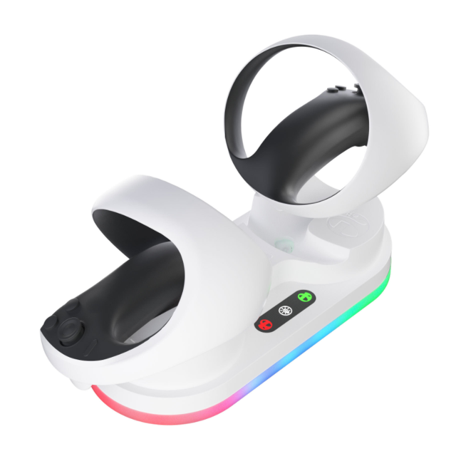 Colorful Dual Charging With RGB Light Game Controller Accessories Charger for PSVR2 Charging Station for PS VR 2 Charging Dock