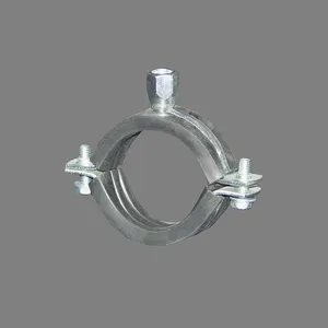 Factory Hot Sale Galvanized Tube Clamps With Rubber Zinc Galvanized Pipe Clamp