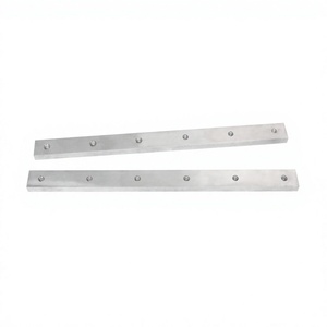 Tungsten Carbide Stationary Knife 8x20x318mm Pre‑Drilled Threaded <b>Holes</b> Shredder Fixed Blade Wear Resistant - Product Image 1