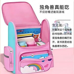 <b>Unicorn</b> Primary School Student's Schoolbag Boys Girls 1-6 Grade Large Capacity Children's Lightweight Cartoon <b>Backpack</b> - Product Image 4