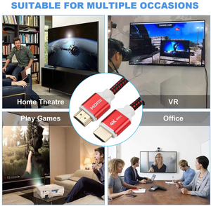 Câble PVC tressé <span class=keywords><strong>pas</strong></span> <span class=keywords><strong>cher</strong></span> pour 3D <span class=keywords><strong>4K</strong></span> 60Hz plaqué or mâle vers mâle pour 2.0 pour moniteur d'ordinateur <span class=keywords><strong>lecteur</strong></span> <span class=keywords><strong>DVD</strong></span> - Product Image 5