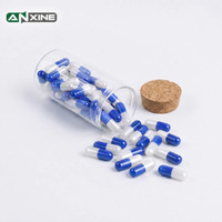Capsules vides en gélatine ANXINE, taille 00, 0, 1, 2, bleu nacré, capsules de gel séparées, certifiées Halal