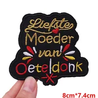 Patch personnalisé Carnaval des Pays-Bas, Emblème d'Oeteldonk, Écussons brodés, Écussons thermocollants pour vêtements, Badges à coudre, Vente en gros