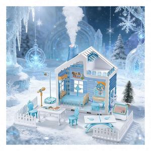 Villa Princesse en Plastique pour Accessoires, Balcon, Piscine, Chambre, Ascenseur, Meubles, Ensemble de Jeu DIY, Cadeau pour Filles, Enfants, Famille - Product Image 1