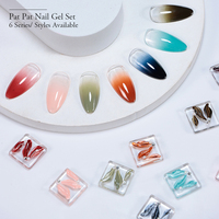 Vinimay 6 Styles Peinture Gel Nail Art OEM ODM Faible MOQ Palette de Peinture Couleur Gel Ombre Pat Pat 9 Couleurs Palette de Gel Ongles Pudding