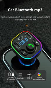 Hot Bán G47 Kép USB Loại C Nhanh Chóng Sạc Hands-Free <span class=keywords><strong>Stereo</strong></span> <span class=keywords><strong>Bluetooth</strong></span> <span class=keywords><strong>FM</strong></span> <span class=keywords><strong>Transmitter</strong></span> Cho Xe - Product Image 5