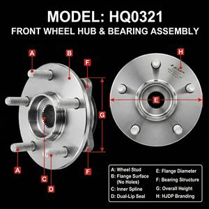 Roulement de <span class=keywords><strong>roue</strong></span> à faible bruit HJDP, unité de <span class=keywords><strong>moyeu</strong></span> de <span class=keywords><strong>roue</strong></span> de 3,95 kg, pièces de châssis robustes pour l'assemblage du <span class=keywords><strong>moyeu</strong></span> de <span class=keywords><strong>roue</strong></span> avant Toyota - Product Image 3