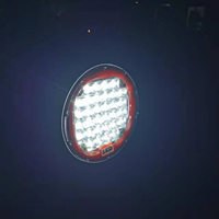 Lampe de travail ronde pour excavatrice de 8,8 pouces, 96 W, avec cadre rouge ou noir en option