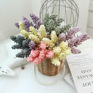 Meilleures ventes 2026 : Bouquet de fleurs en mousse couleur macaron motif épi de blé, style pastoral, accessoires végétaux pour arrangements floraux - Product Image 1
