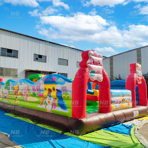 Outdoor Inflatable Commercial House Slide and Jumping Castles With Blower Kids' Large <b>Trampoline</b> Park Inflatable <b>Trampoline</b> Park - Product Image 1