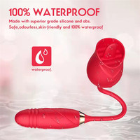 Vibrador Clitoral en Forma de Rosa con Dildo Realista, Juguetes Sexuales, Vibrador de Succión para Mujeres, Precio Económico, Dropshipping, Envío Económico