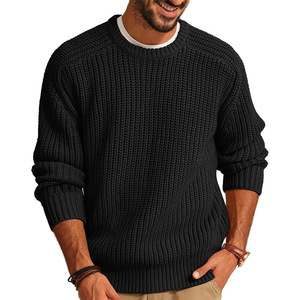 Suéter de Punto de Manga Larga para <span class=keywords><strong>Hombre</strong></span>, Estilo Europeo Americano, de Alta Calidad, Nuevo 2025, Informal, para Invierno, <span class=keywords><strong>Cuello</strong></span> <span class=keywords><strong>Redondo</strong></span> - Product Image 2