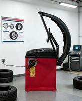 Balanceador de Neumáticos LCD con Posicionamiento Láser, Elevador de Ruedas para Máquina de Balanceo de Neumáticos de 10'' a 28'', Certificado CE para Taller