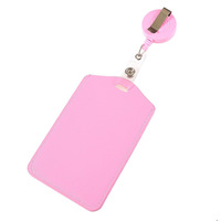 Porte-badge rétractable en cuir orné de strass avec attache rapide pour infirmière, médecin, étudiant, ou employé de bureau