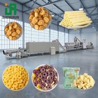 Ligne de production de snacks soufflés et de craquelins de riz fourrés en acier inoxydable, usine de production de sandwichs de riz soufflé