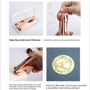 Sellos <span class=keywords><strong>de</strong></span> grabado en relieve <span class=keywords><strong>de</strong></span> boda <span class=keywords><strong>de</strong></span> oro rosa nuevo, patrón <span class=keywords><strong>de</strong></span> bricolaje portátil <span class=keywords><strong>de</strong></span> <span class=keywords><strong>escritorio</strong></span>, <span class=keywords><strong>sello</strong></span> redondo <span class=keywords><strong>de</strong></span> Metal <span class=keywords><strong>de</strong></span> 40mm en <span class=keywords><strong>seco</strong></span> para papel - Product Image 4