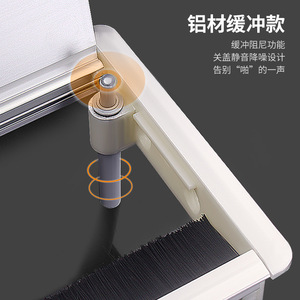 Aluminum Alloy Cable Management Box Rectangle Double Opening Cover Desktop <b>Computer</b> Wire Organizer BG019 - Product Image 5