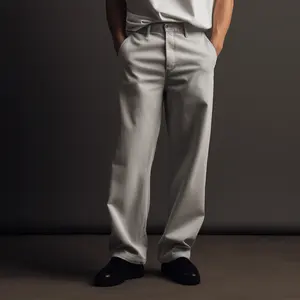 Individuelle passform vintage lockere japanische art jeans denim herrenjeans hohe qualität hose unbedruckt denim weiße jeans für männer