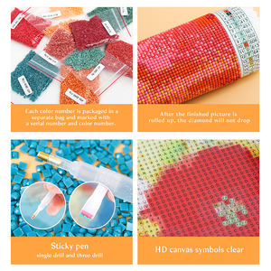 Venta al por mayor 5d diamante pintura paisaje completo Diy diamante bordado decorativo pared arte pintura Original flor marco <span class=keywords><strong>S</strong></span> - Product Image 5