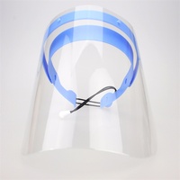 10 écrans faciaux et 1 cadre bleu, écran facial médical jetable anti-buée, anti-éclaboussures de salive, lunettes de protection, visières à cadre facial détachable