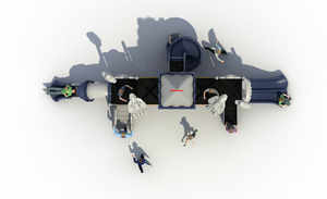 Nhiều tầng phim hoạt hình lâu đài PVC nhựa <span class=keywords><strong>Slide</strong></span> cho giải trí ngoài trời cho các trường học trung tâm khu dân cư - Product Image 6