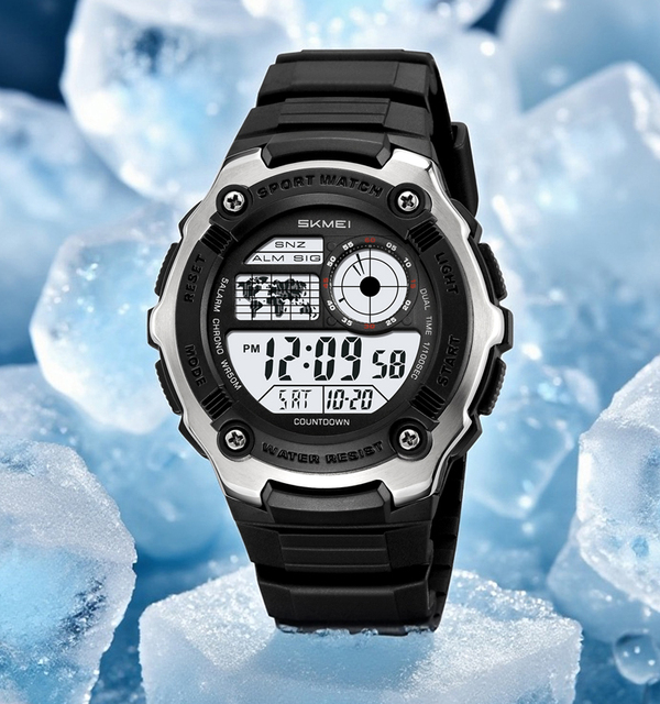 SKMEI 2517 Top Sell Men's Fashion Sports Digital Watch Waterproof Multi-Functional Chronograph Plastic Band Watches