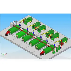 Équipement en plastique de pyrolyse de déchets de rendement élevé d'huile à la machine de mazout