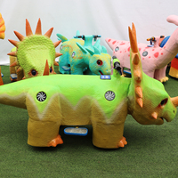 Modèle de dinosaure électrique personnalisé pour enfants, trottinette à chevaucher avec siège sécurisé pour la location en aire de jeux intérieure/extérieure