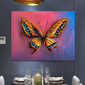 Abbagliante arte farfalla pittura a olio arte moderna decorazioni per la casa pareti mostrano <span class=keywords><strong>dipinti</strong></span> a mano <span class=keywords><strong>di</strong></span> animali e <span class=keywords><strong>farfalle</strong></span> - Product Image 3