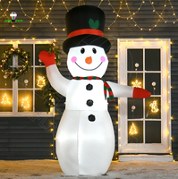 Airfun Décorations de Noël pour l'extérieur Bonhomme de neige à LED avec projecteur de points RVB mobiles