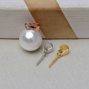 จี้เงินแท้ S925 สำหรับผู้หญิง ขนาด 3 มม. แบบเปล่า สำหรับงาน DIY อุปกรณ์เสริม 10 ชิ้น แบบเข็มตรง รูปเมล็ดแตงโม สำหรับสร้อยไข่มุก 7-13 มม. หรือสร้อยหยก - Product Image 4