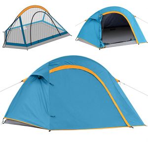 Tente de camping Oxford pour 1-2 personnes, une chambre, installation facile, portable, double couche, imperméable, respirante, quatre saisons - Product Image 1